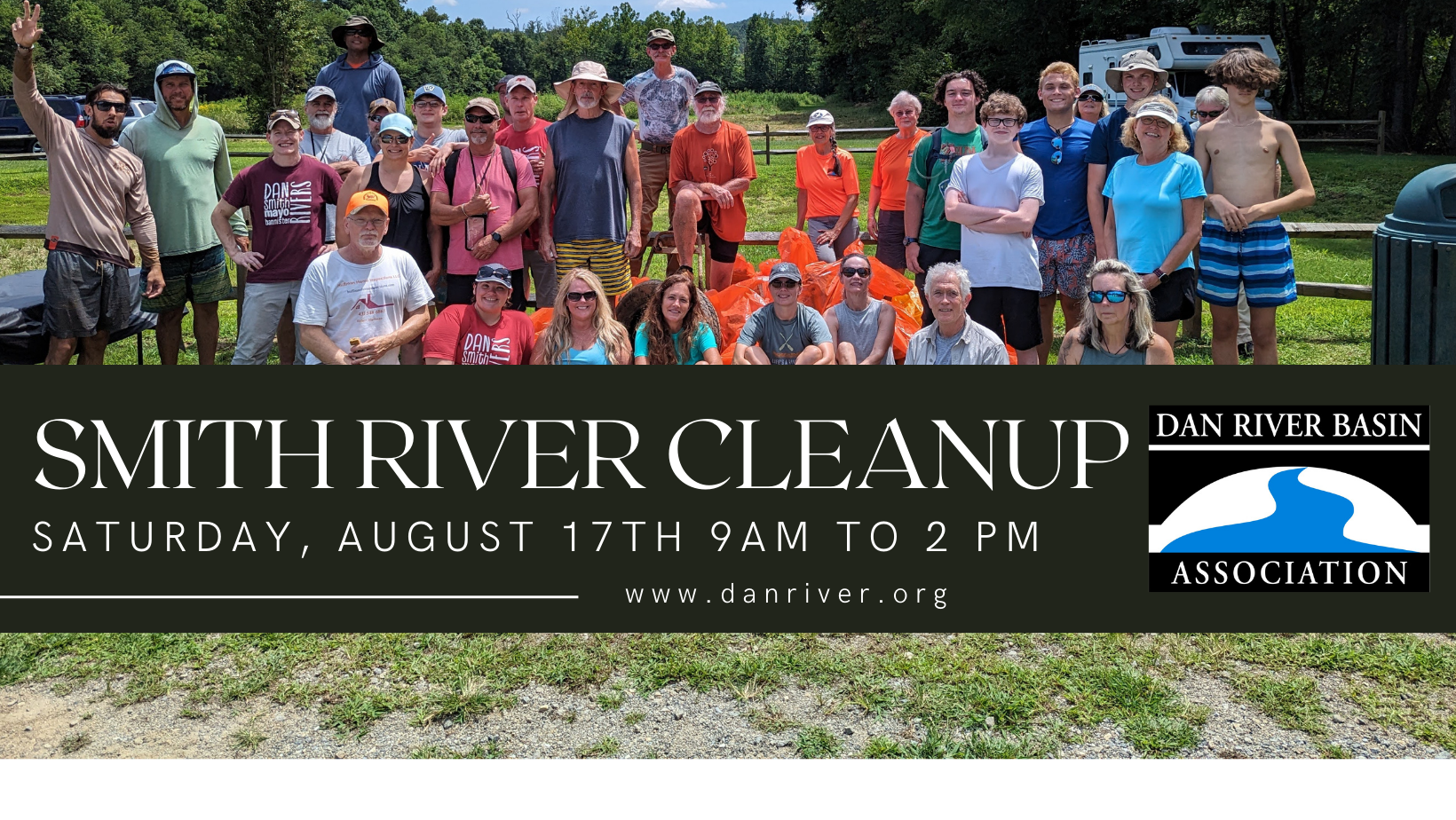 smith river cleanup flyer with date and people from last year's cleanup