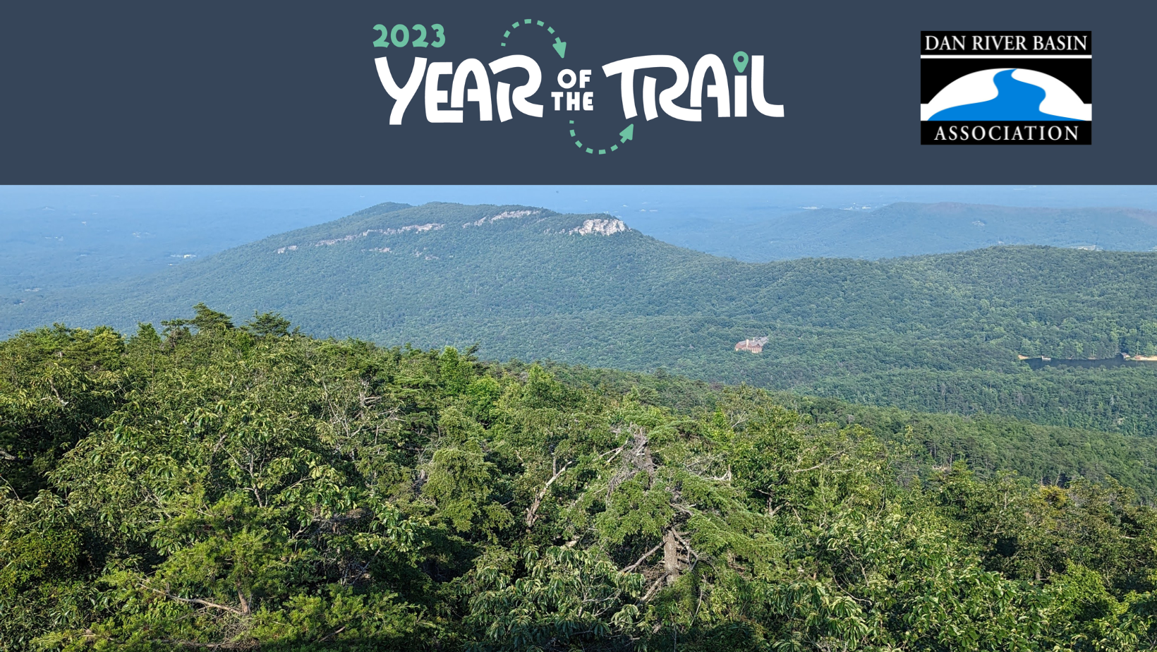 Celebrate year of the trail with DRBA! a view from hanging rock state park on the trail!